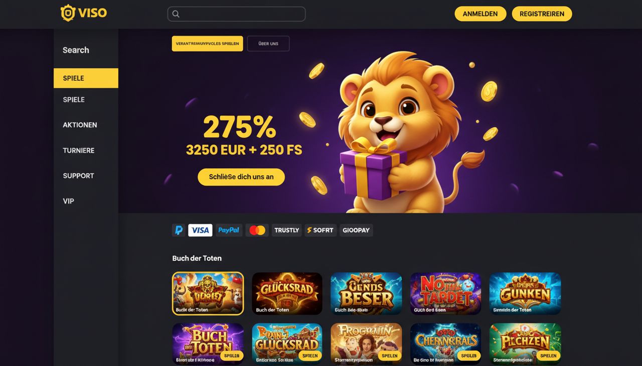 Startseite des Online Casinos Zoome mit Willkommensbonus und Spieleauswahl
